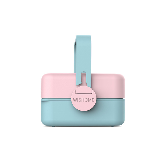【Vickoo Home】Double layer partition student's heat preservation lunch box dumpling box microwave oven heating plastic lunch box fresh keeping box