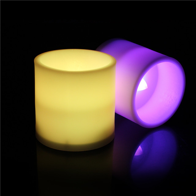 【Vickoo Home】3-inch Plastic Electronic Candle LED Flat Simulation Candle 3A Battery Soft Light Flickering Halloween Candle