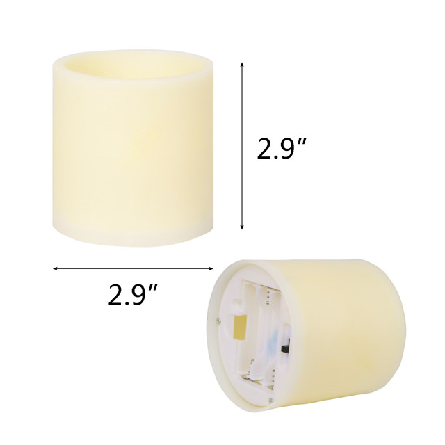 【Vickoo Home】3-inch Plastic Electronic Candle LED Flat Simulation Candle 3A Battery Soft Light Flickering Halloween Candle