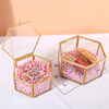 【Vickoo Home】Nordic jewelry storage box antique flower house jewelry box glass transparent ring wedding jewelry box