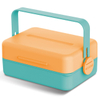 【Vickoo Home】Double layer partition student's heat preservation lunch box dumpling box microwave oven heating plastic lunch box fresh keeping box