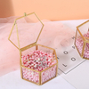 【Vickoo Home】Nordic jewelry storage box antique flower house jewelry box glass transparent ring wedding jewelry box