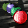 【Vickoo Home】Solar lanterns outdoor decorative lanterns hanging rainproof colored cloth lanterns in courtyard
