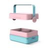 【Vickoo Home】Double layer partition student's heat preservation lunch box dumpling box microwave oven heating plastic lunch box fresh keeping box