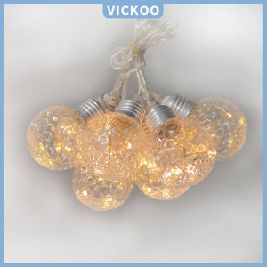 【Vickoo Home】Spherical solar lamp string solar warm white light chandelier outdoor decoration LED bulb lamp string