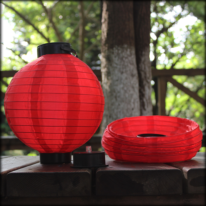 【Vickoo Home】Solar lanterns outdoor decorative lanterns hanging rainproof colored cloth lanterns in courtyard