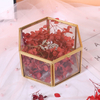 【Vickoo Home】Nordic jewelry storage box antique flower house jewelry box glass transparent ring wedding jewelry box