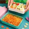 【Vickoo Home】Double layer partition student's heat preservation lunch box dumpling box microwave oven heating plastic lunch box fresh keeping box